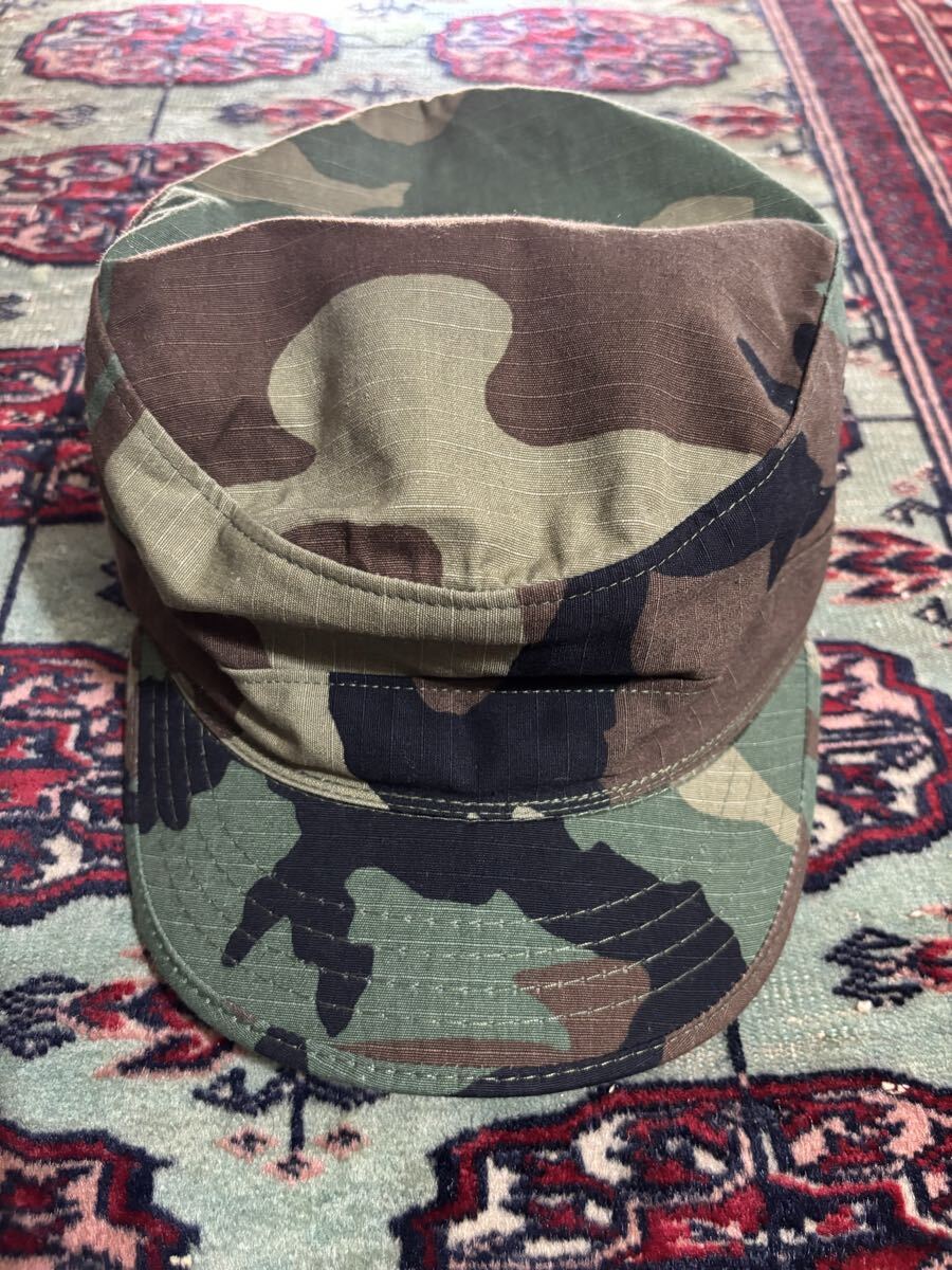 新品 未使用 米軍 放出品 ウッドランド ワーク キャップ エンジニア カモフラ 帽子 迷彩 サイズ 7 1/4拍卖