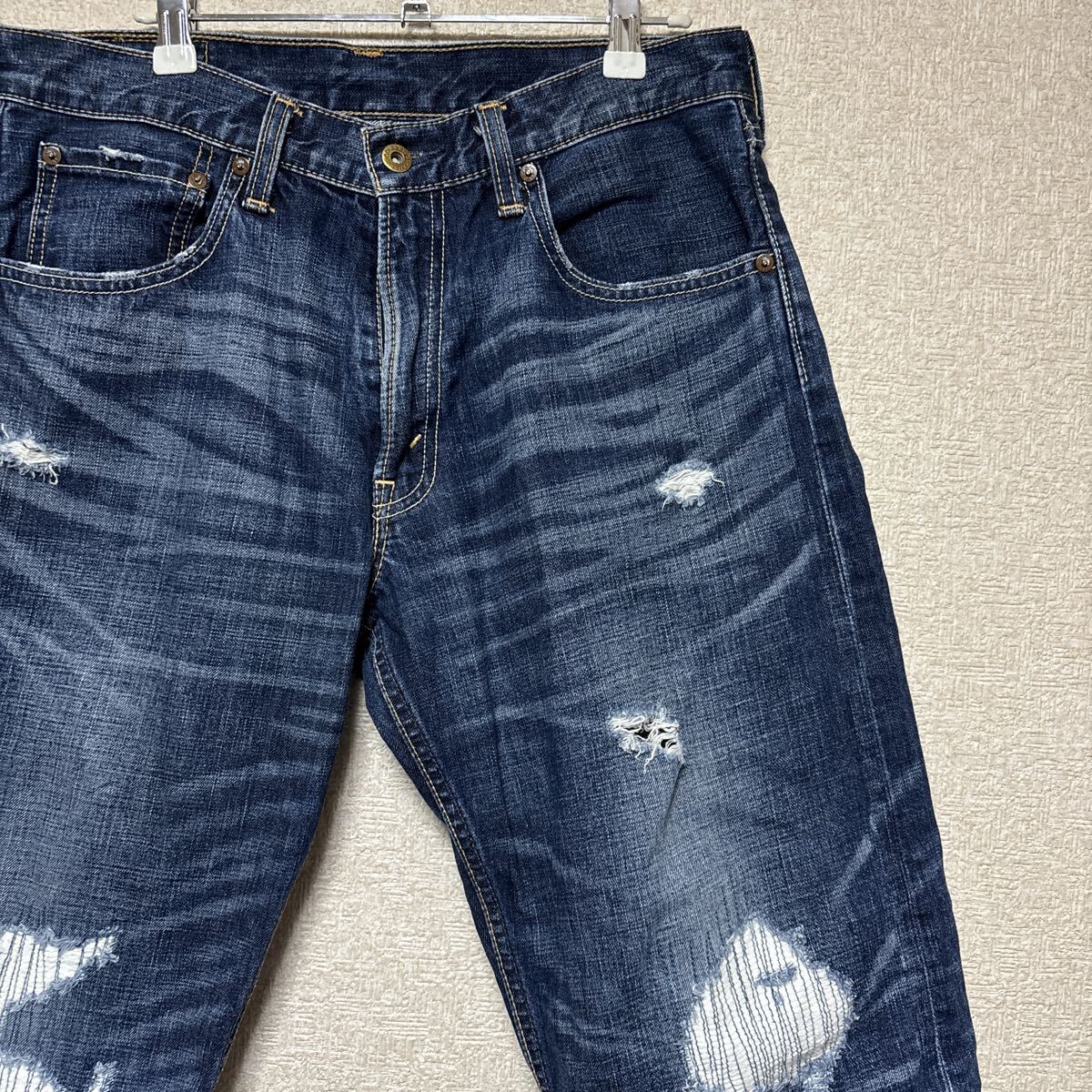 levi's リーバイス 503 ダメージ加工 リメイク加工 4502023310 デニム リーバイス W32 L14 ハーフパンツ メンズMサイズ相当拍卖