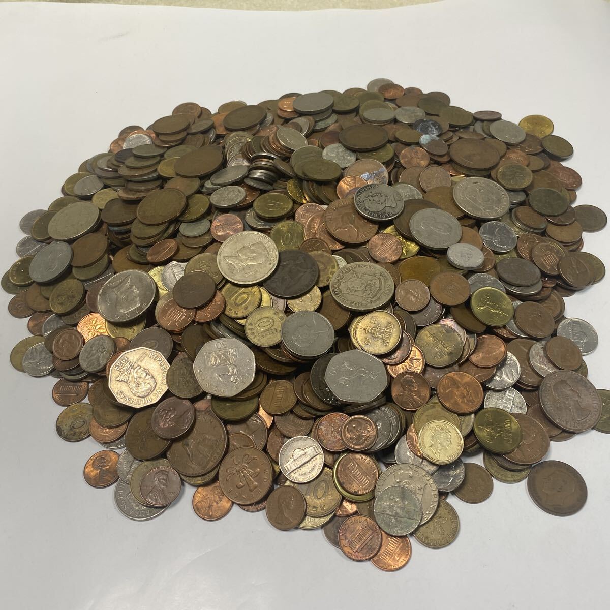 外国コイン 硬貨 海外コイン 外国古銭 まとめ売り 6.5kg NO.42拍卖