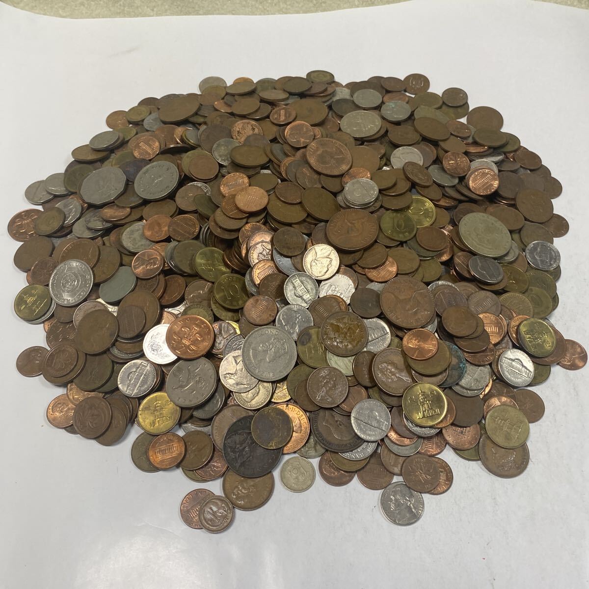 外国コイン 硬貨 海外コイン 古銭 まとめ売り 5.4kg NO.43拍卖
