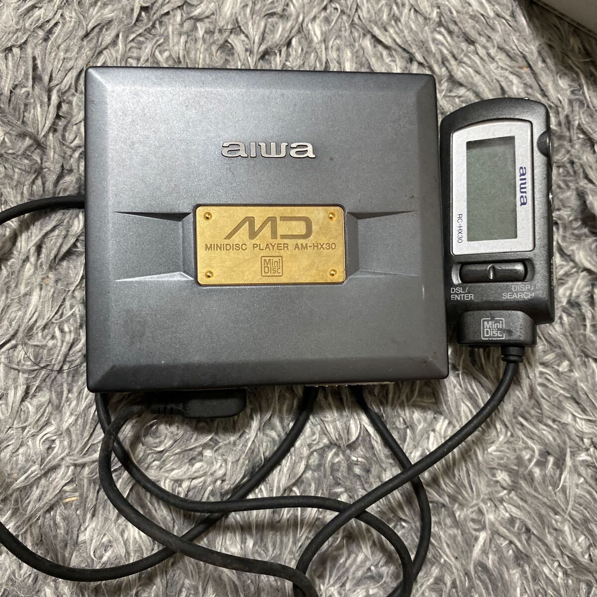 希少 AIWA アイワ MDプレーヤー AM-HX30 未確認 リモコン付き拍卖