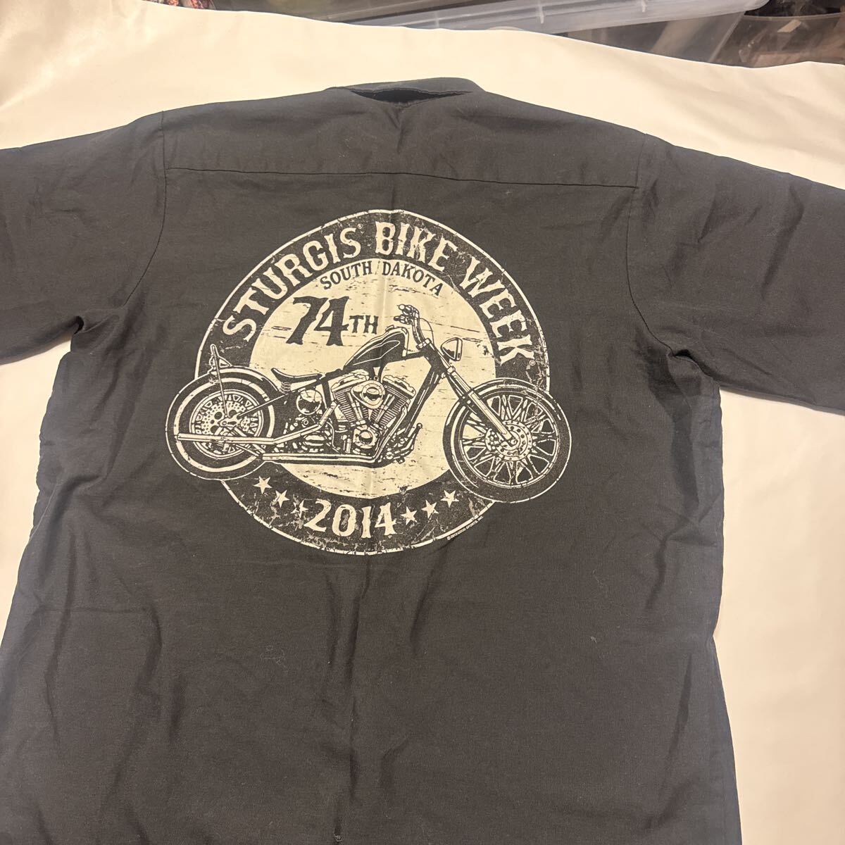 バイク ワークシャツ レッドキャップ  ビンテージ拍卖