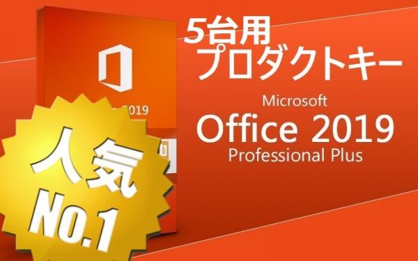 5個入 Microsoft Office 2019 32/64 正規日本語版 + 永続 + インストール完了までサポート + 再インストール可能 + PDF マニュアル拍卖