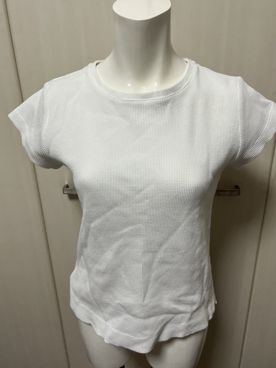 DOUBLE STANDARD CLOTHING ダブスタ 半袖ワッフルTシャツ ホワイト 拍卖