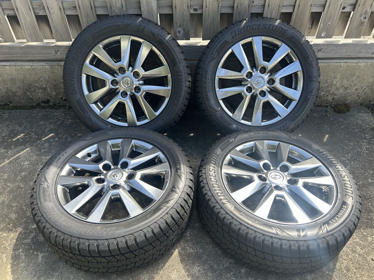 ランドクルーザー200 スタッドレスタイヤ ホイール4本セット 20インチ ブリヂストン DMV3 ブルーノクロス専用純正ホイール拍卖