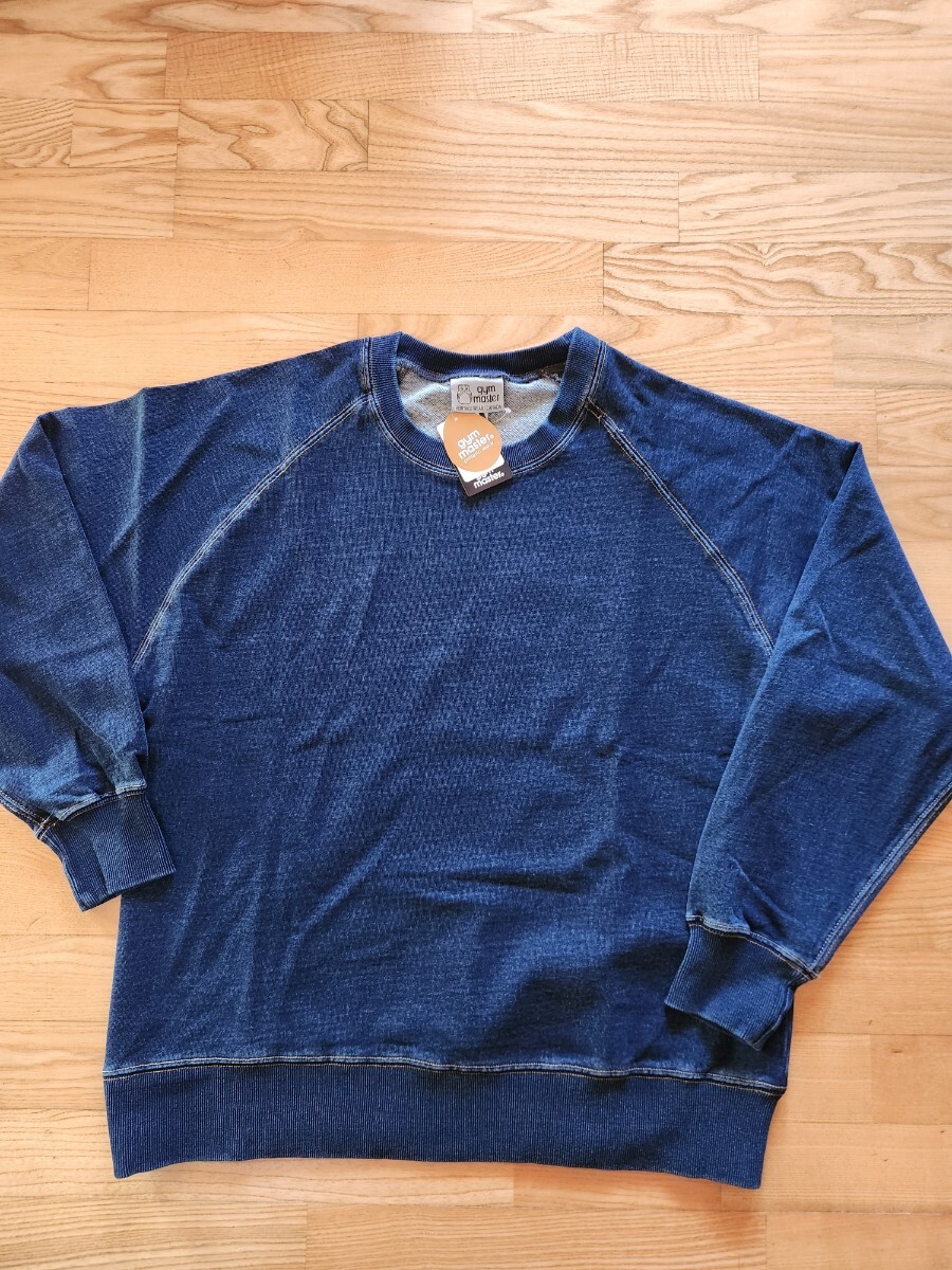 新作 送料込★gym master ジム・マスター G633711 11oz インディゴ スウェット クルーネック トレーナー アウトドア ダークブルー L拍卖
