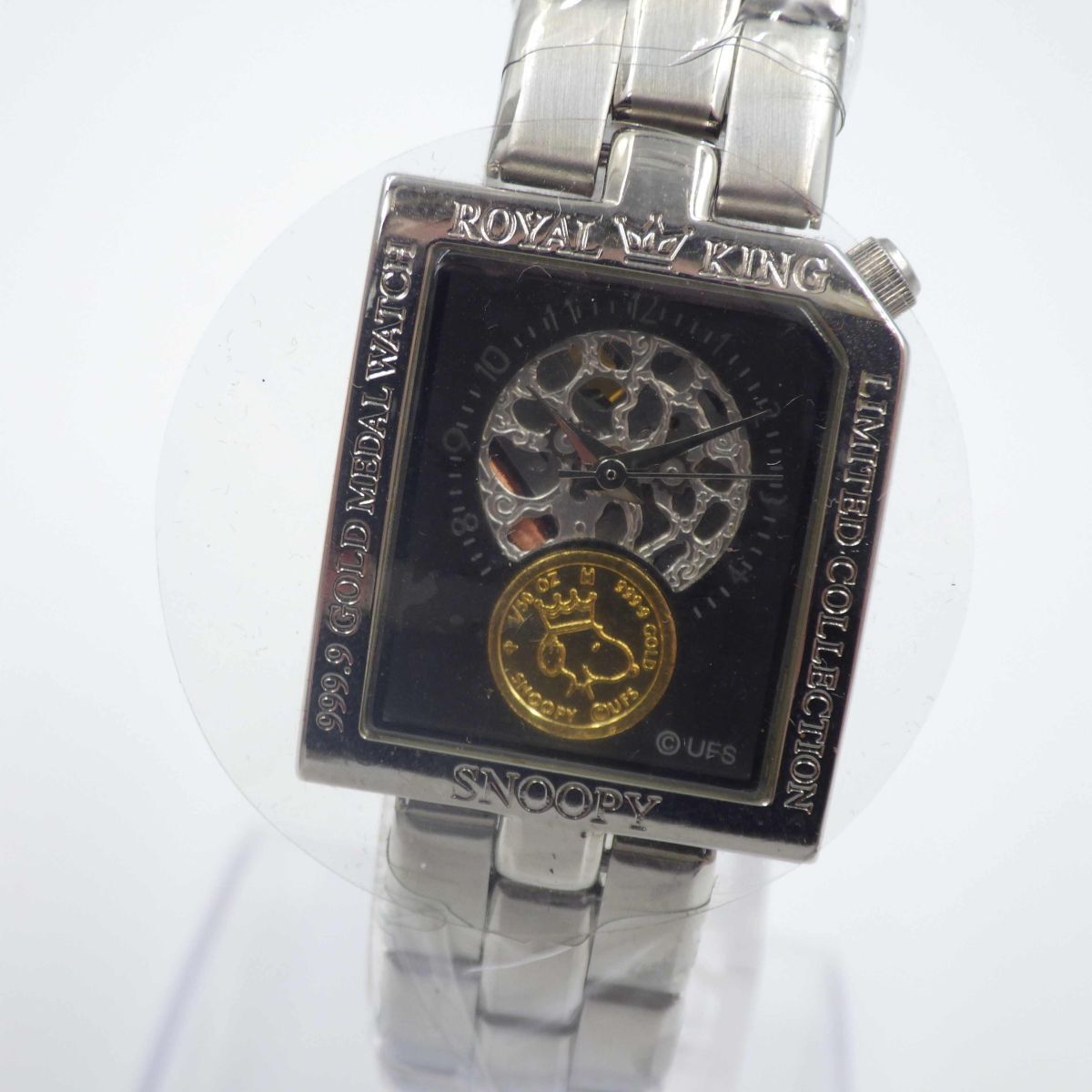 465652【1円スタート】ROYAL KING ロイヤルキング 稼動品 999.9 ゴールドメダル スヌーピー ユニセックス 時計 クォーツ ケース23mm拍卖