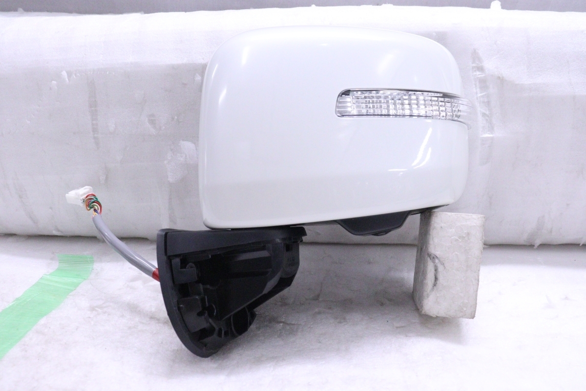 58-44★美品 後期 カメラ付 11P MK53S スペーシア 2WD 左ドアミラー 84720-79RG2 ホワイトパール H178 テS 純正★スズキ (RO)拍卖