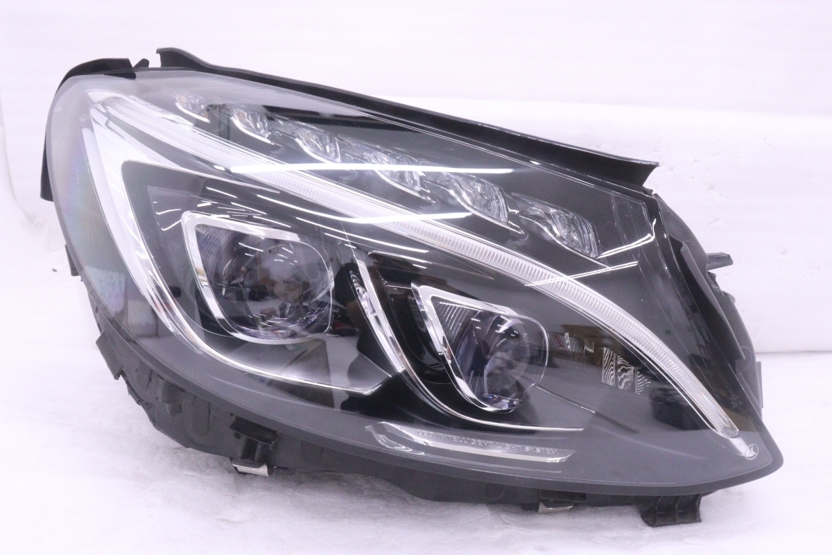 59-1122★美品★前期 LED W205 Cクラス★右ヘッドライト A205 906 07 05 打刻:C ブラック 純正★メルセデス・ベンツ (YM)拍卖