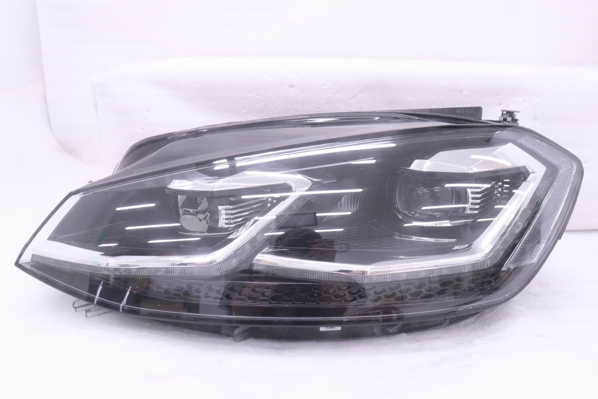 58-2114★美品★後期 LED 5G VW ゴルフ7★左ヘッドライト 5G2 941 081 D ブラック 純正★フォルクスワーゲン (KK)拍卖