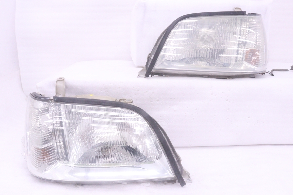 59-1083★ハロゲン JZS171 クラウン ロイヤル★左右ヘッドライト KOITO 100-76941 ASSY メッキ 純正★トヨタ (RO)拍卖