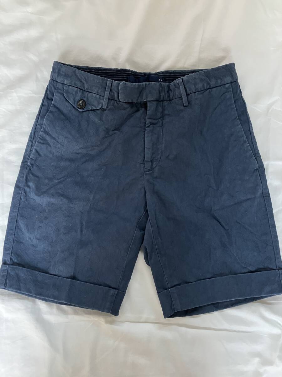 INCOTEX インコテックス ジャガード ショーツ ネイビー サイズ44拍卖
