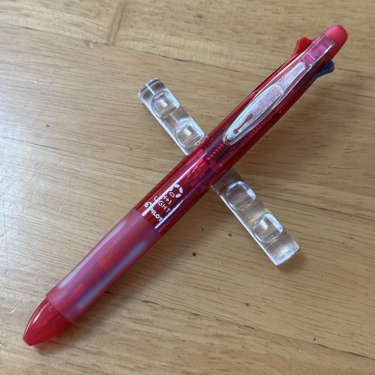 新品 廃盤 PILOT パイロット Dr.Grip ドクターグリップ 4+1 LIGHT ライト 多機能 ボールペン シャーペン クリアレッド BKHL-50R拍卖