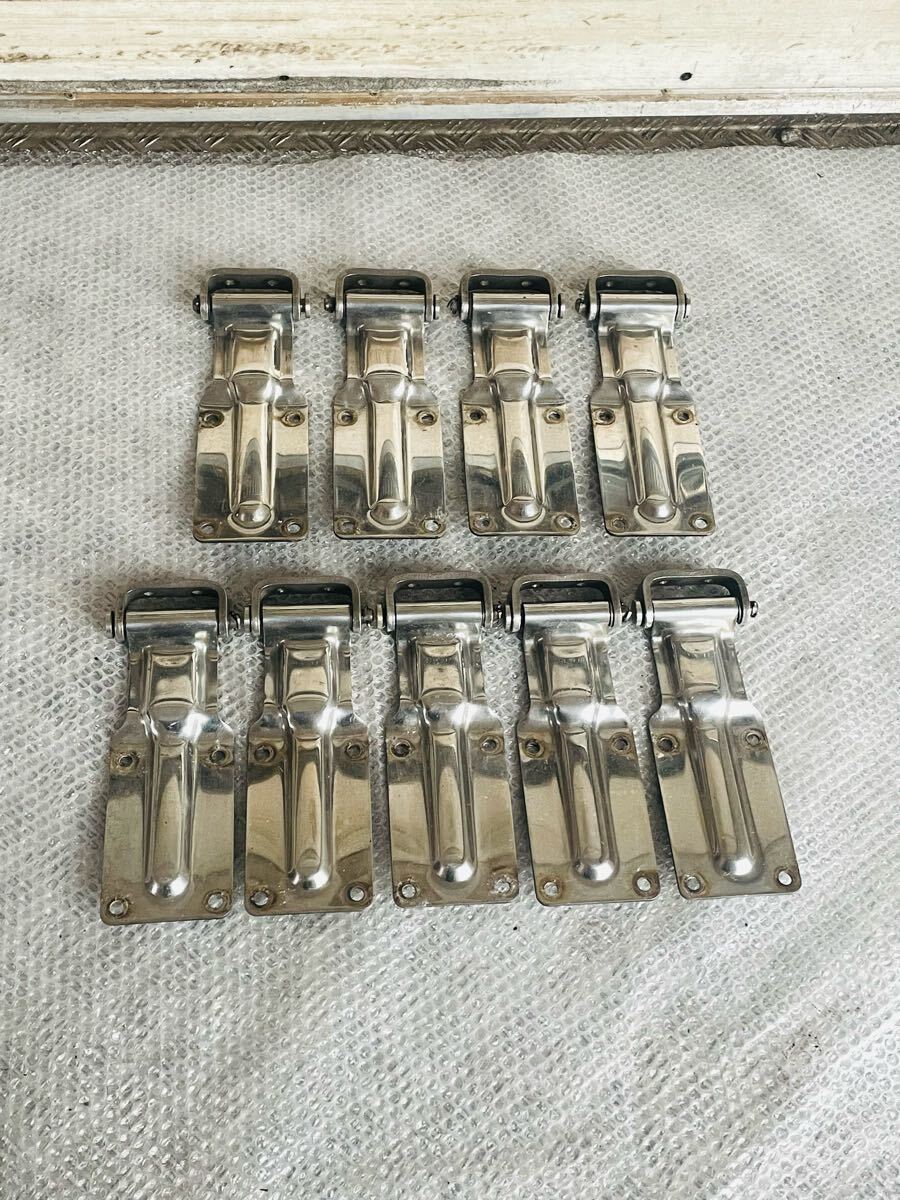 観音開き 扉蝶番 扉丁番 純正 エビカン バネカン ステンレス製 9本 9個セット 150436拍卖