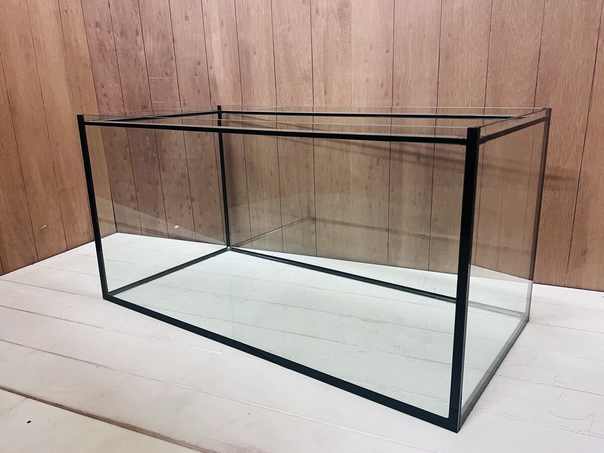 90cm水槽 フランジ加工付き 900×450×450㎜ガラス水槽 ブラック フランジ加工付き 未使用品拍卖