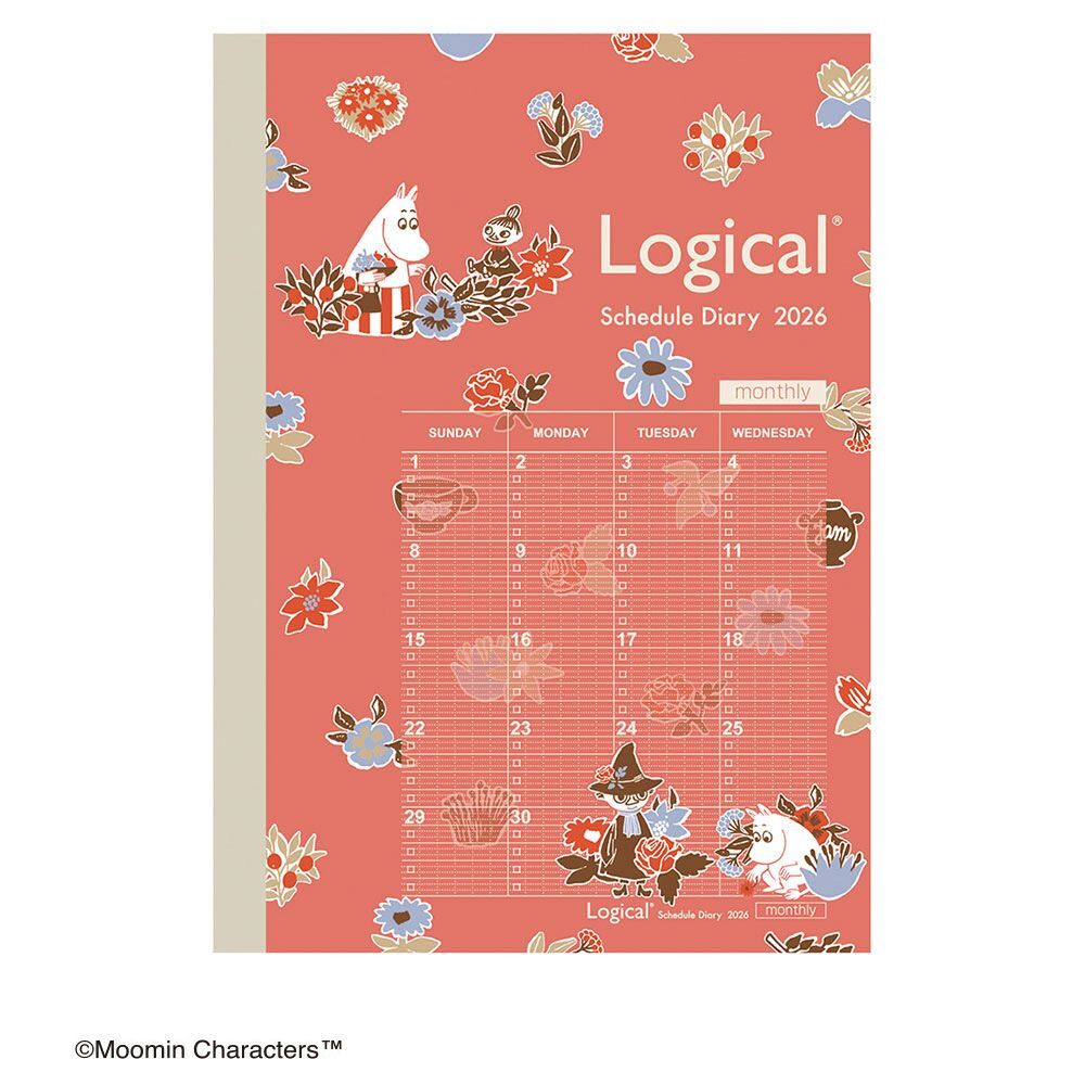 メール便発送 ナカバヤシ 2026年手帳 ロジカルダイアリー 月間ノートタイプM B6 ムーミン NS-B602-26MA1拍卖