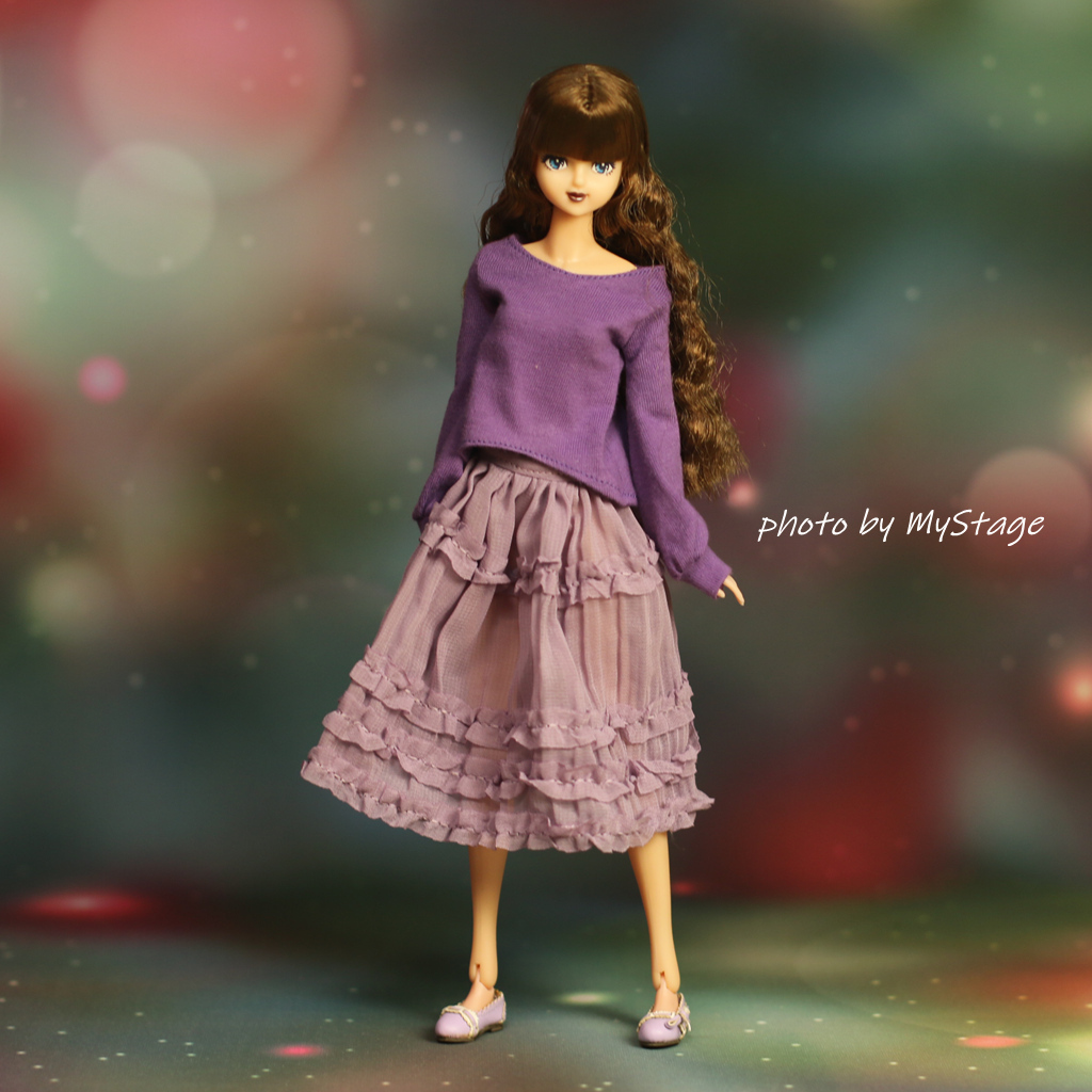 人形服msdr-4775プリーツスカートとバールンスリーブTシャツ(momoko/ジェニー/MISAKIなど1/6人形用)拍卖