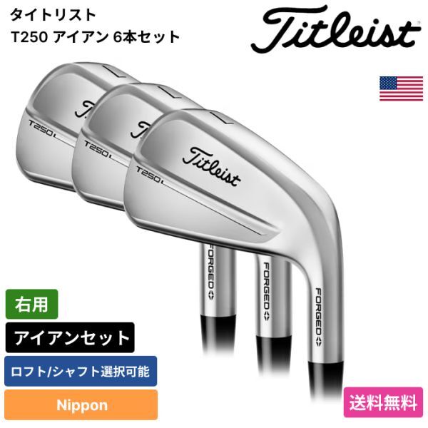 ★新品★送料無料★ タイトリスト Titleist T250 アイアン 6本セット Nippon 右用拍卖