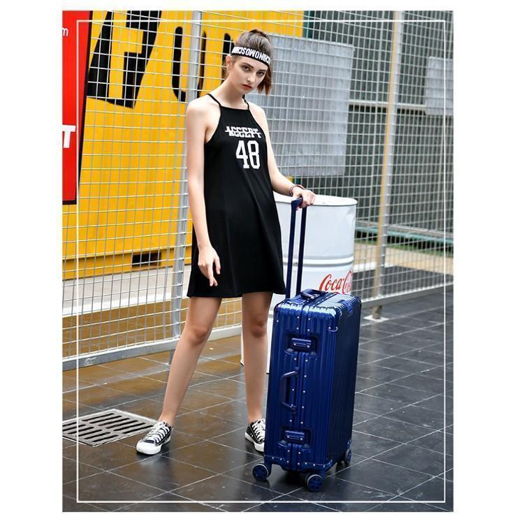 【人気のデザイン】キャリーケース 軽量 耐衝撃 TSAロック付 ブルー拍卖