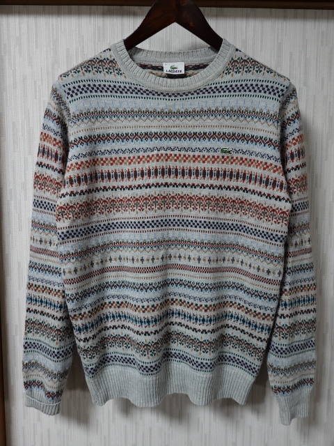 ●LACOSTE ラコステ クルーネックセーター 4●0926●拍卖