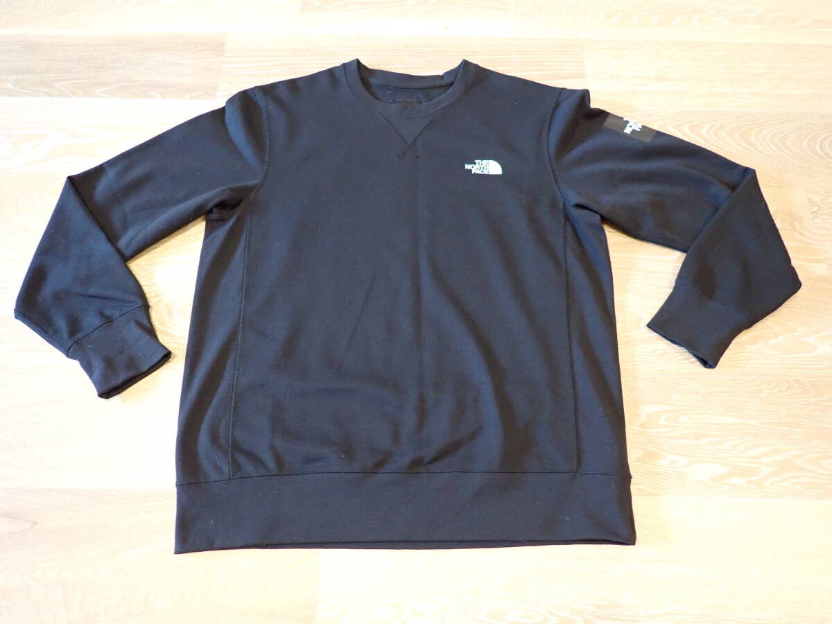 ノースフェイス スクエアロゴ クルーネック スウェット XXL ブラック THE NORTH FACE拍卖