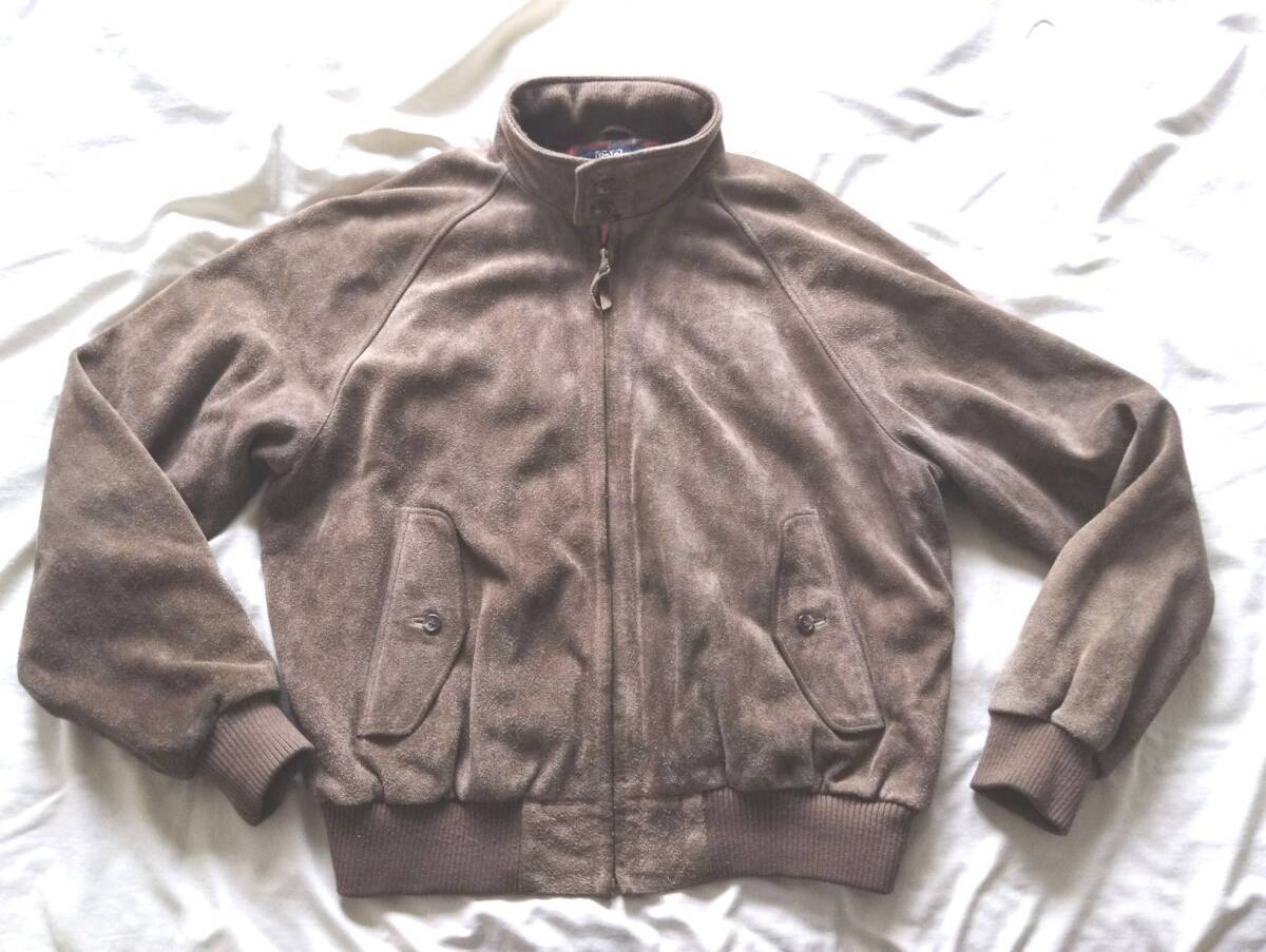 ラルフローレン スエードレザー ハリントンジャケット G-9 スイングトップ XL 90’s拍卖