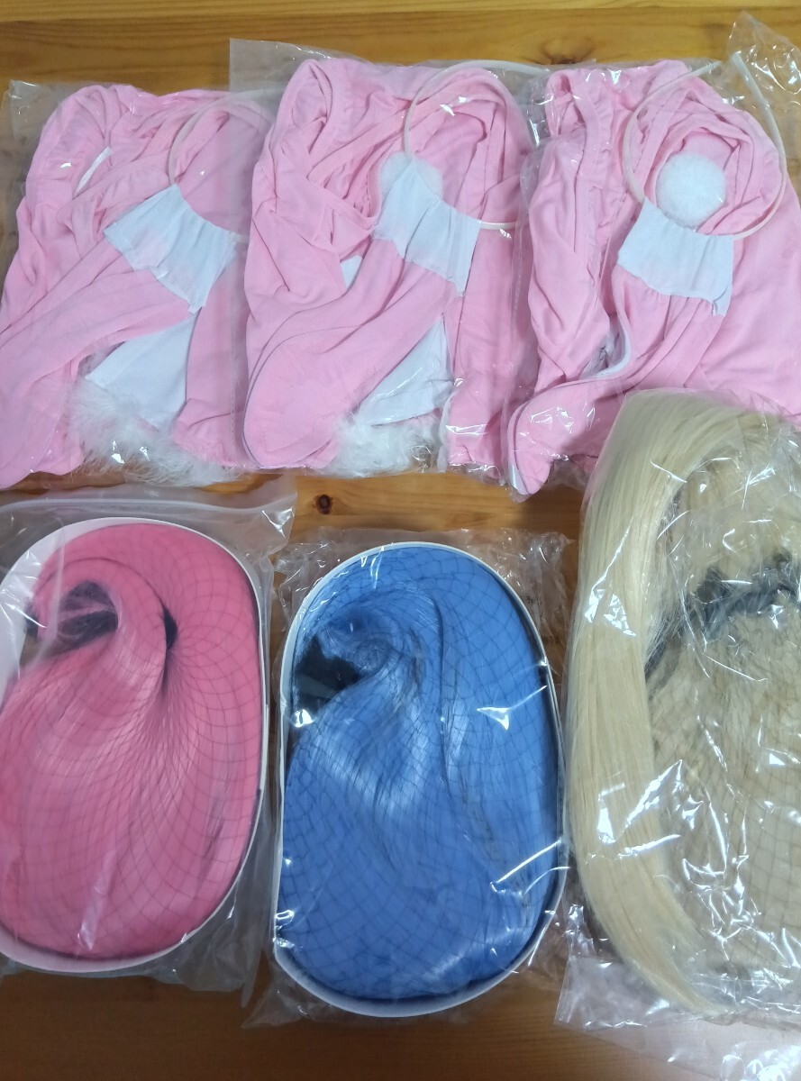 バニーガール3着 コスプレウィッグ 艦これ 島風 Re:ゼロから始める異世界生活 レム ラム 等身大ラブドールなどに コスプレ かつら拍卖