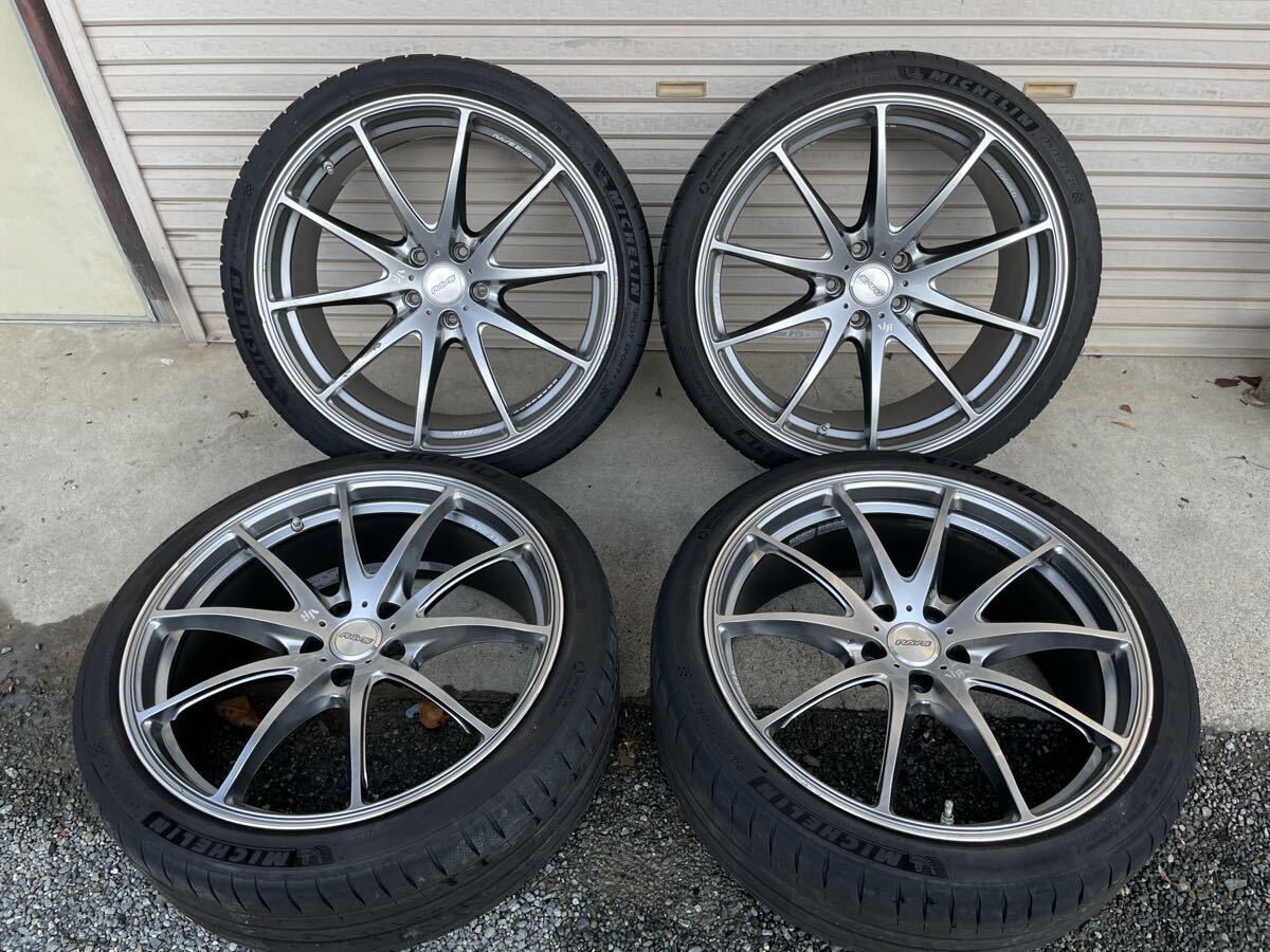 希少 鍛造 RAYS VOLK RACING G25 20インチ 8.5J+36 9.5J+40 114.3 5H 4本 ミシュラン PS4S 245/35R20 275/30R20 レイズ パイロットスポーツ拍卖