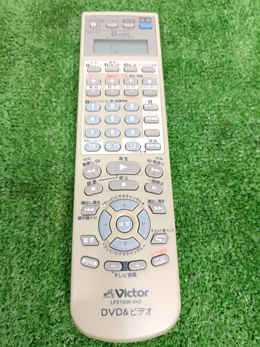 ビクター 純正 リモコン 動作保証 LP21036-042 VHS DVD HR-DV4 等 4413拍卖