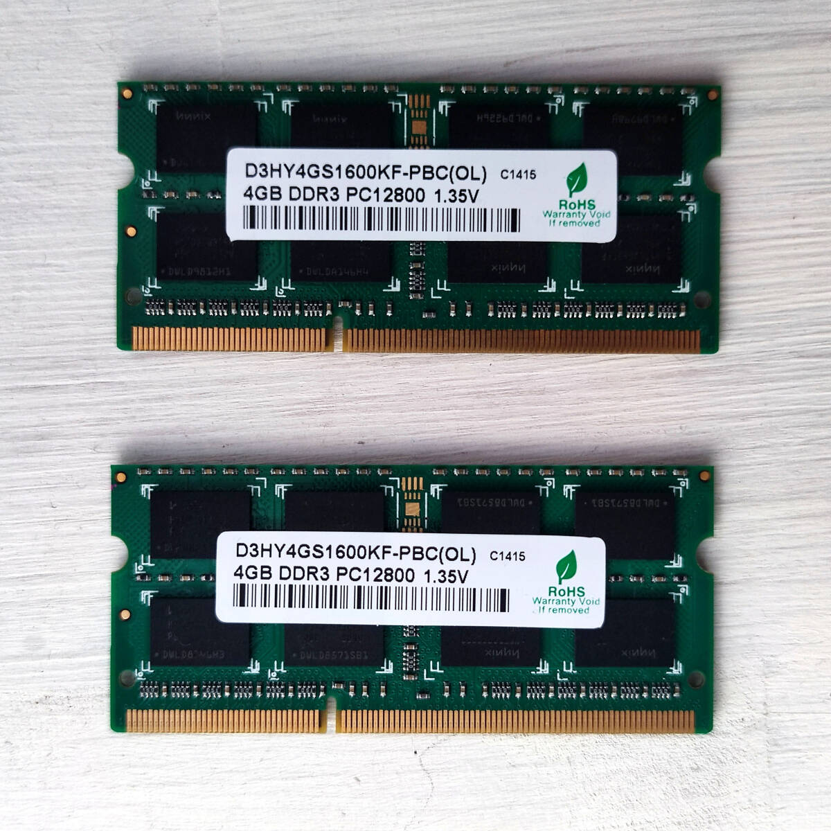 GREEN HOUSE グリーンハウス 4GB DDR3 PC12800 1.35v 低電圧タイプ ノートPC向け 4GB x 2枚拍卖
