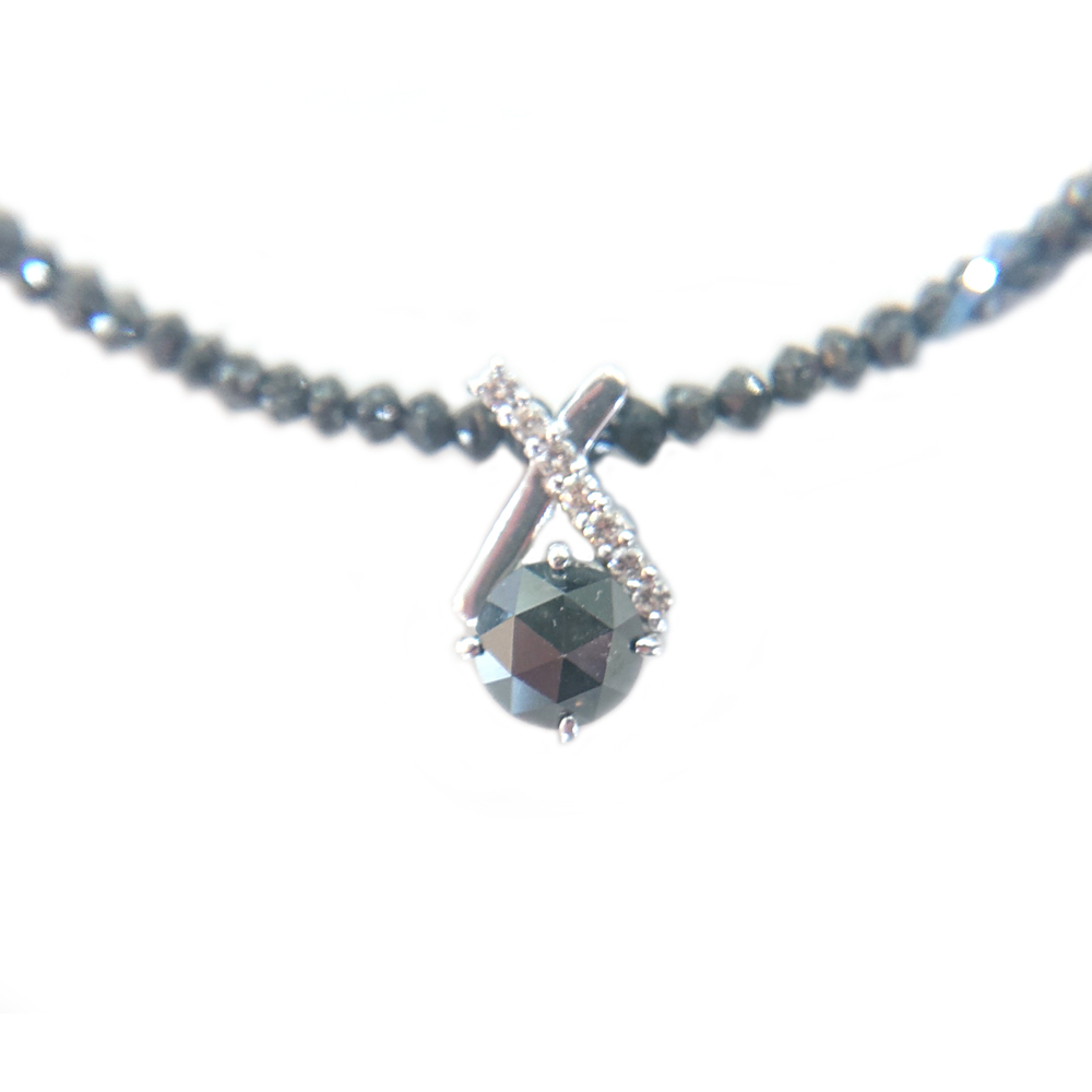 ブラックダイヤモンド ペンダント ネックレス 定価350000円 店内展示品 未使用 送料無料拍卖