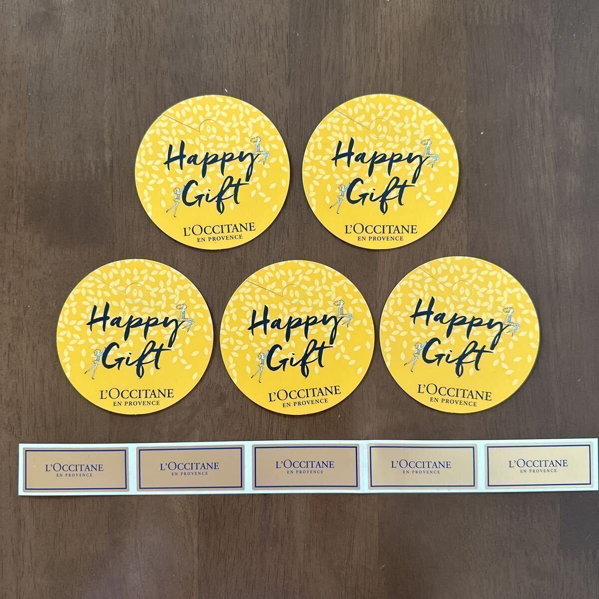L’OCCITANE ロクシタン ラッピング ギフト プレゼント メッセージカード ロゴシール 5枚セット ステッカー お礼 お誕生日 プチギフト 新品拍卖