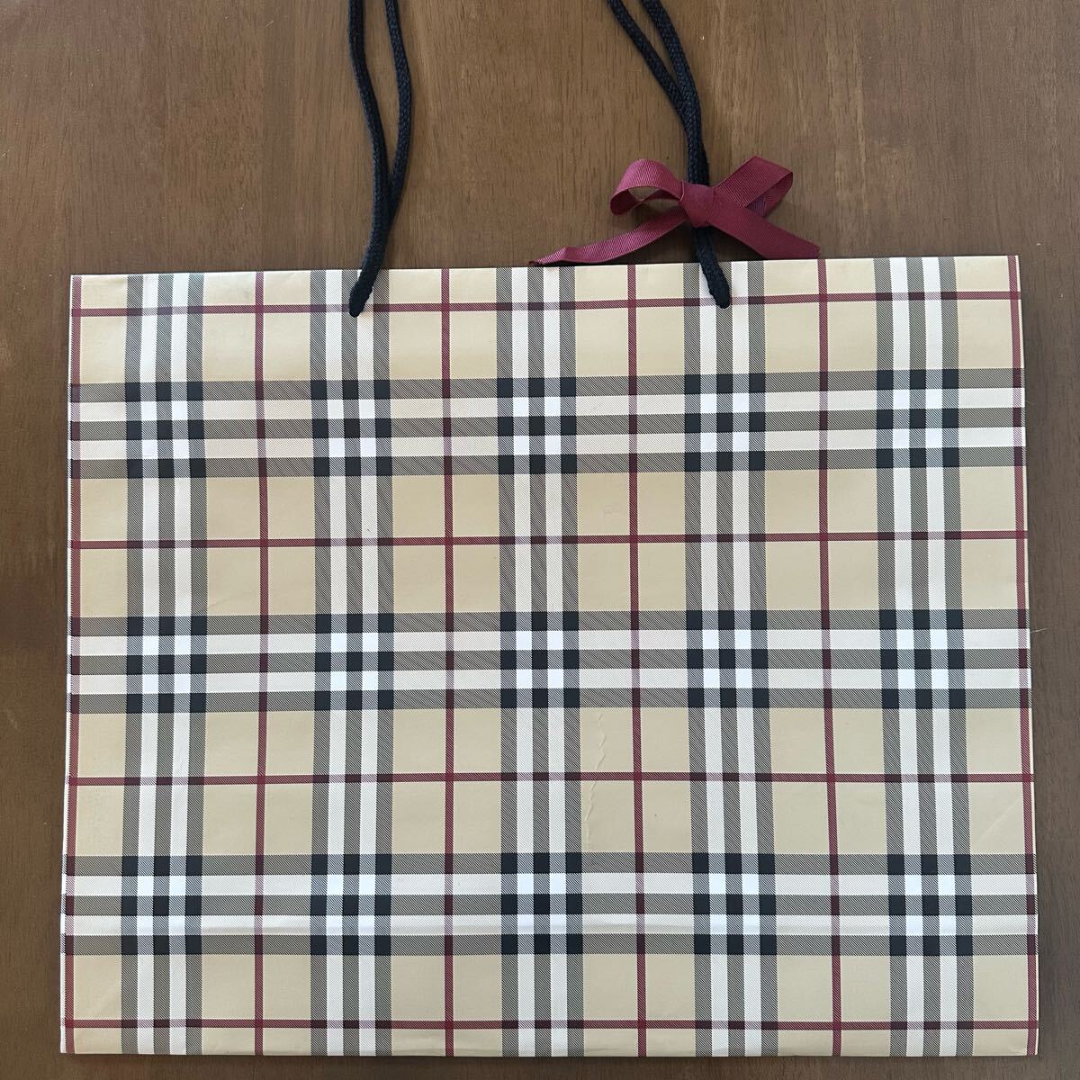 Burberry バーバリー 紙袋 1枚 大サイズ ショッパー 手提げ ショップ 袋 ギフト プレゼント エコバッグ ブランド バーバリーチェック 美品拍卖
