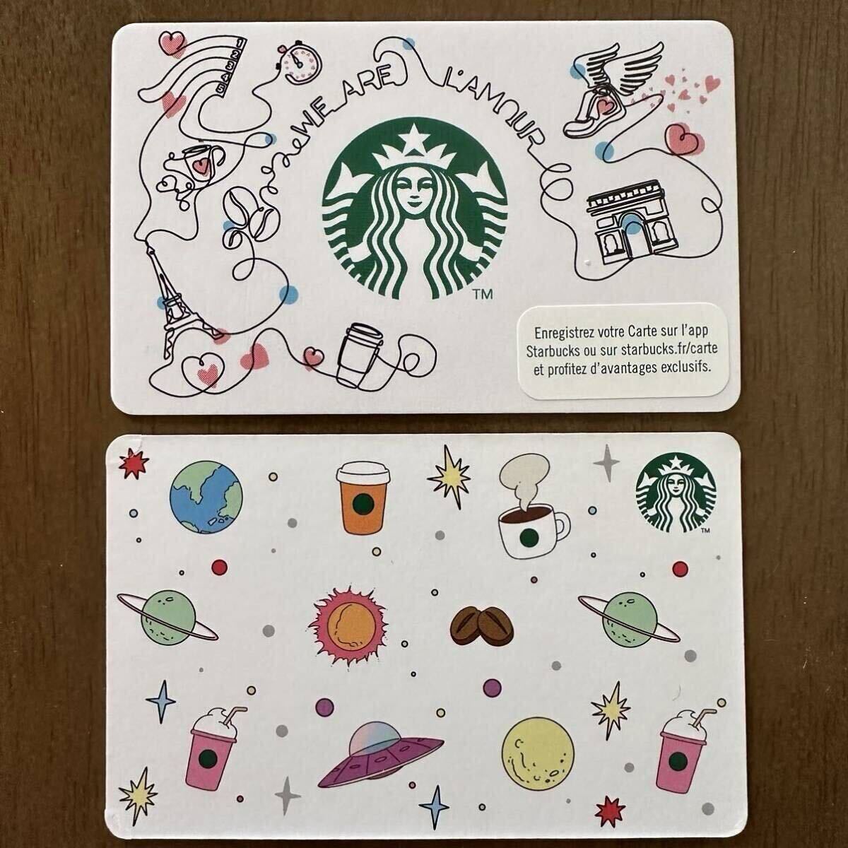 フランス STARBUCKS スターバックス スターバックスカード パリ スタバカード 2枚セット 海外スタバ レア 希少 コレクション 新品 未使用拍卖