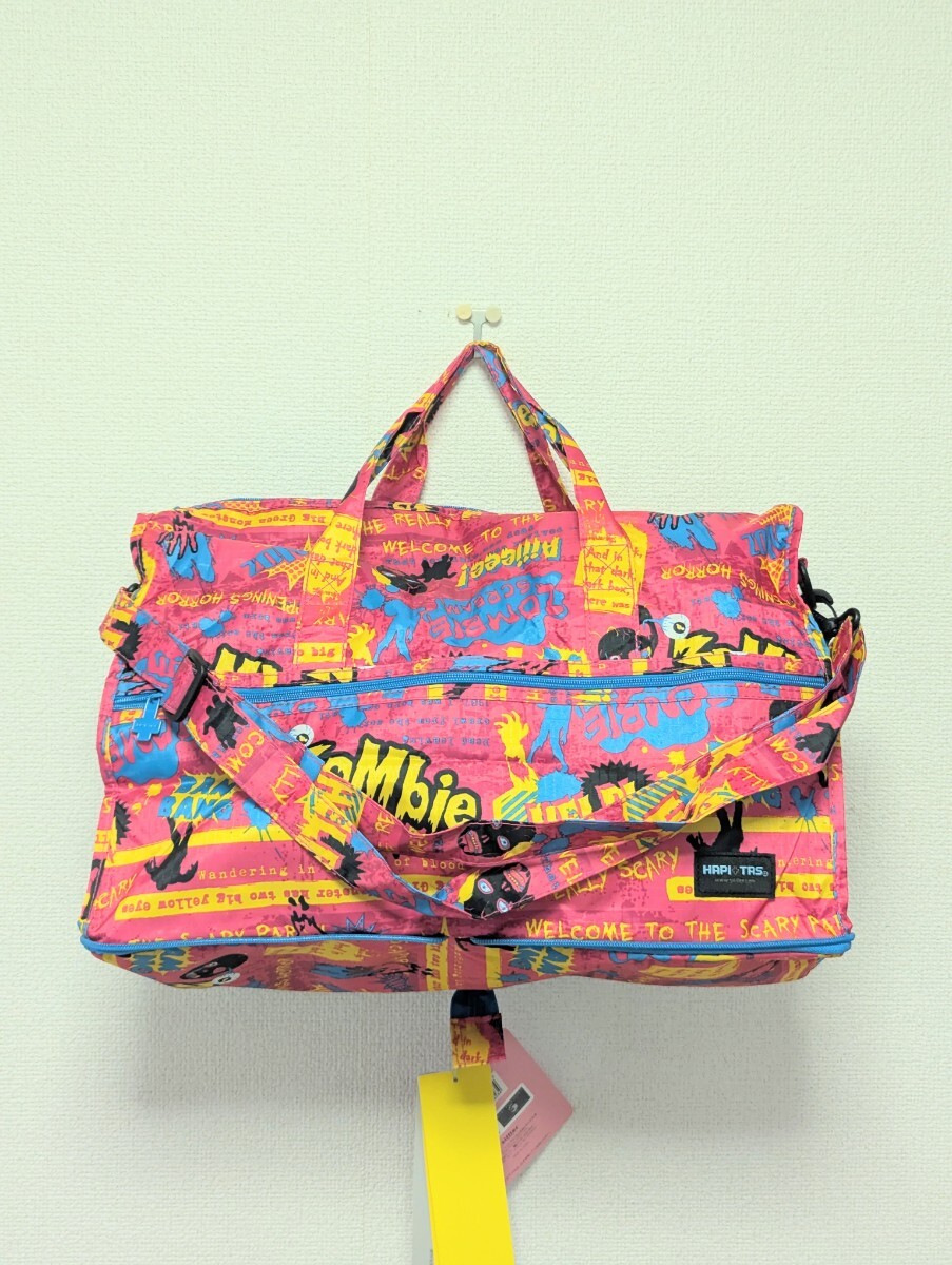 ボストンバッグ 23L 旅行 トラベル  ゾンビピンク 男女兼用 ハロウィン バッグ 目立つ 派手拍卖