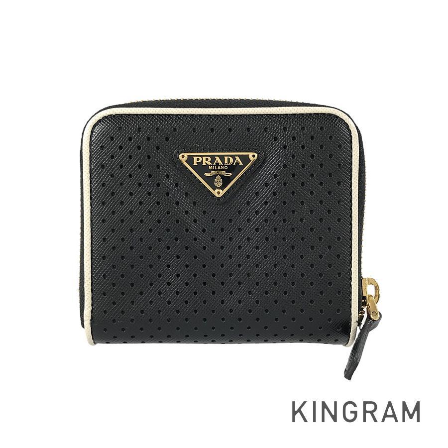 プラダ サフィアーノ FORI 1M0522 二つ折り財布 st【中古】拍卖