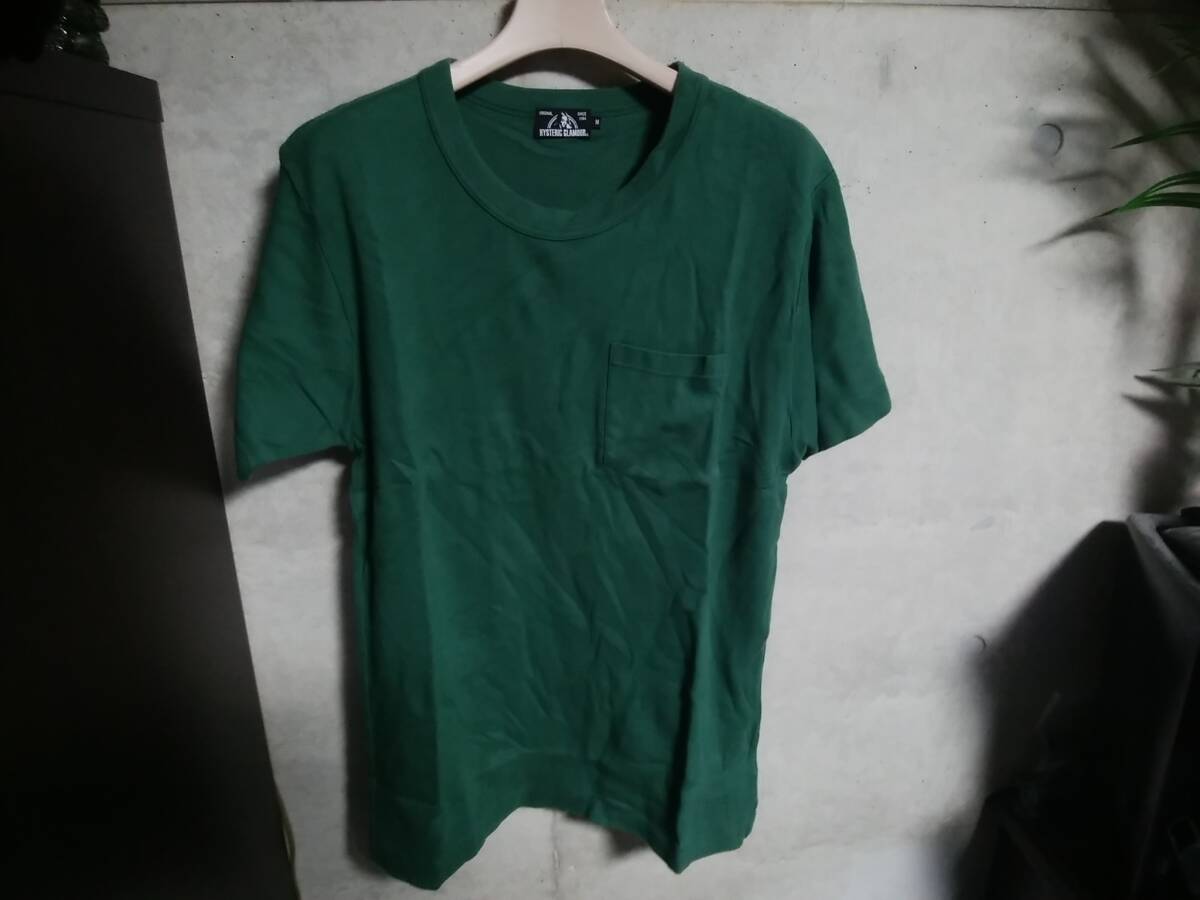 【HYSTERIC GLAMOUR ヒステリックグラマー】胸ポケット付TシャツM 日本製 「ROAD TRIP CLUB ポケット Tシャツ」 名作 人気アイテム拍卖