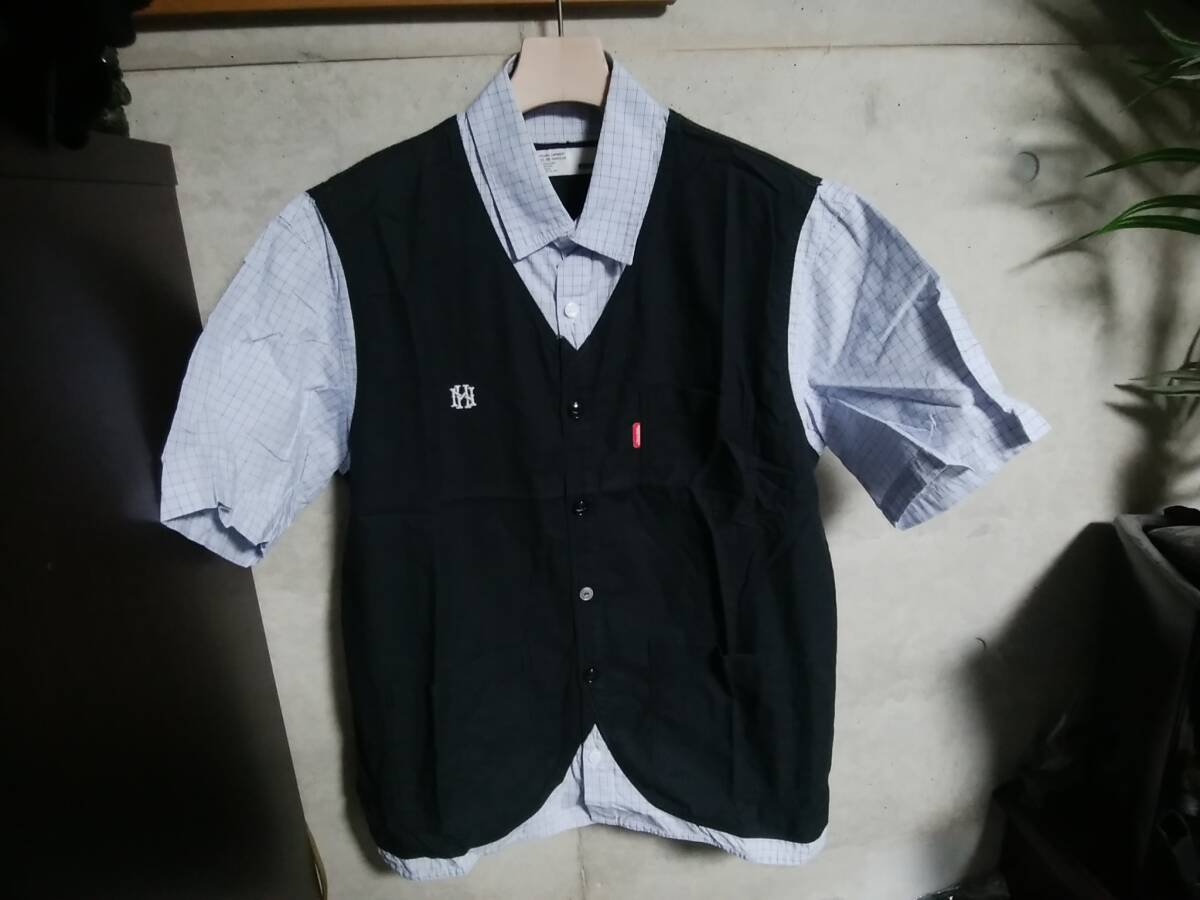 【NEIGHBORHOOD ネイバーフッド】半袖チェックシャツM 日本製 「CAPITAL / C-SHIRT.SS」フェイクレイヤード 名作 人気アイテム 本店限定拍卖