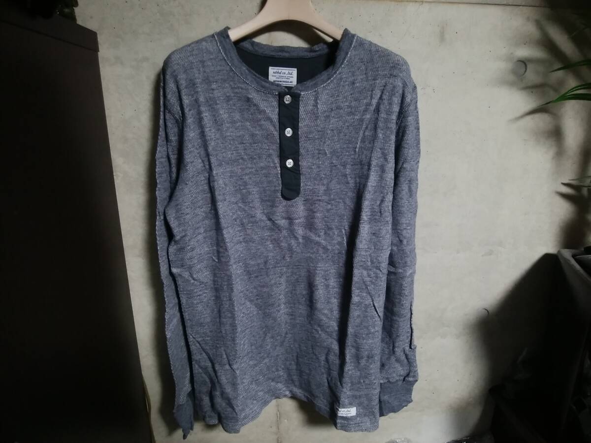 【NEIGHBORHOOD ネイバーフッド】ヘンリーネック長袖TシャツM 日本製 「WAFFLE.TP-1/C-HENLEY.LS」 名作 人気アイテム 本店限定拍卖