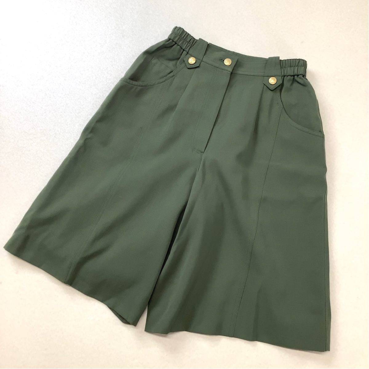 良品 LEONARD SPORTレオナール スポーツ キュロットパンツ ショートパンツ ゴルフパンツ レディース 66〜92 グリーン golf拍卖