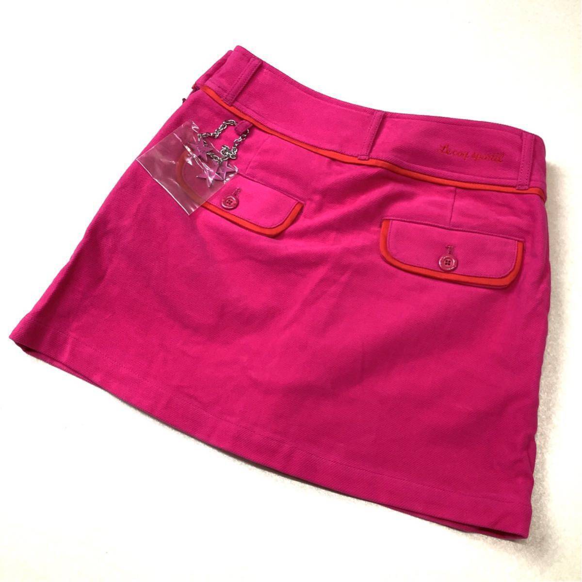 新品 le coq sportif GOLF collection ルコックスポルティフ ゴルフ ミニスカート レディース 9 M マゼンタピンク golf拍卖