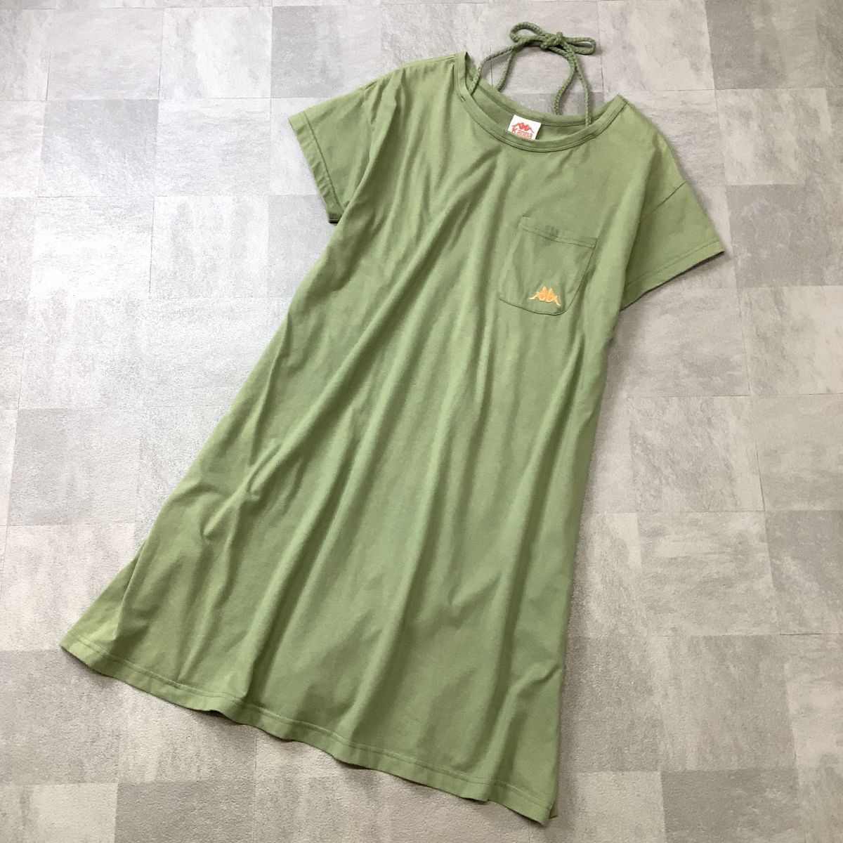 良品 Kappa カッパ ロングワンピース レディース Mサイズ カーキ拍卖