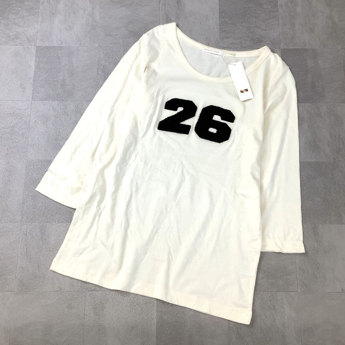 新品 タグ付き LOWRYS FARM ローリーズファーム ロングスリーブ ロンt レディース L オフホワイト拍卖