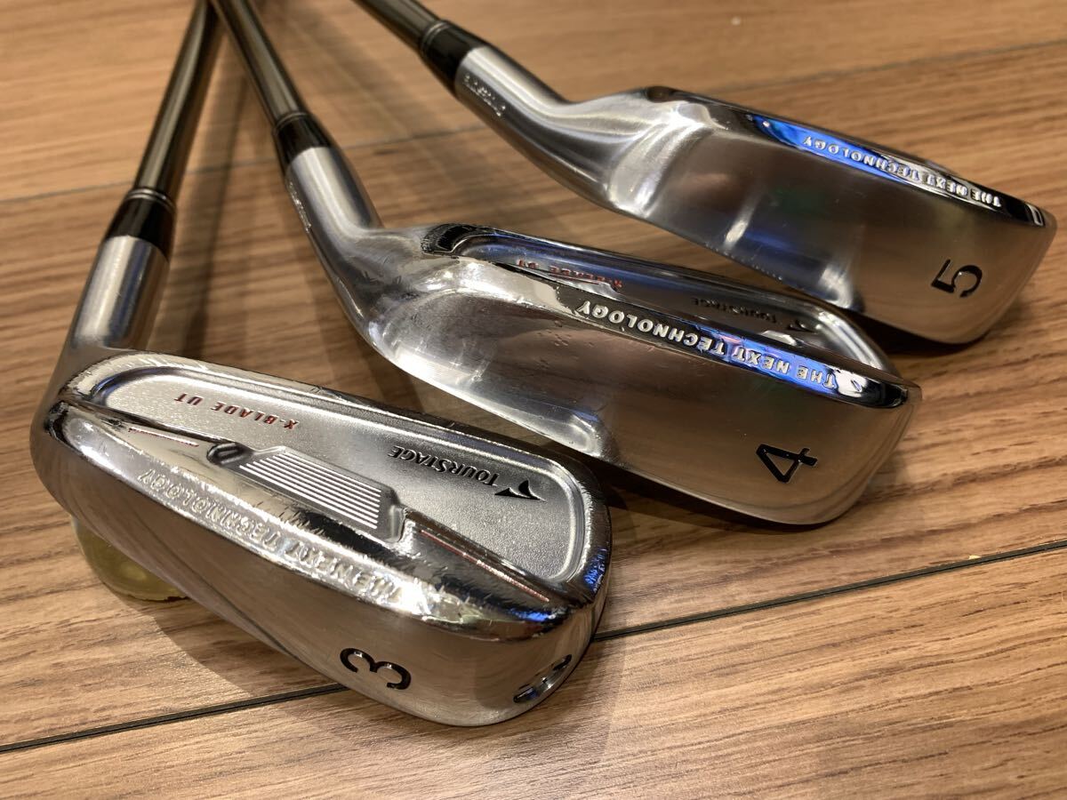 ブリヂストン ツアーステージ X-BLADE UT ユーティリティ 3、4、5 (特注品)番 3本セット UST mamiya マミヤ attas EZ アッタス 65 SR拍卖