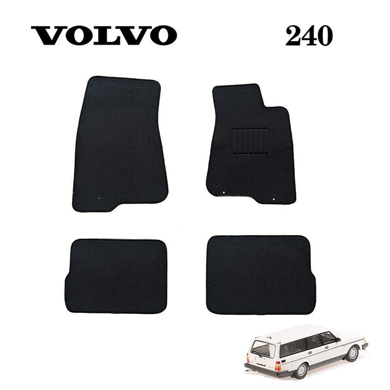 VOLVO ボルボ 240 セダン ワゴン 用 GX ブラック フロアマット 右ハンドル 日本製 マット 黒 240拍卖