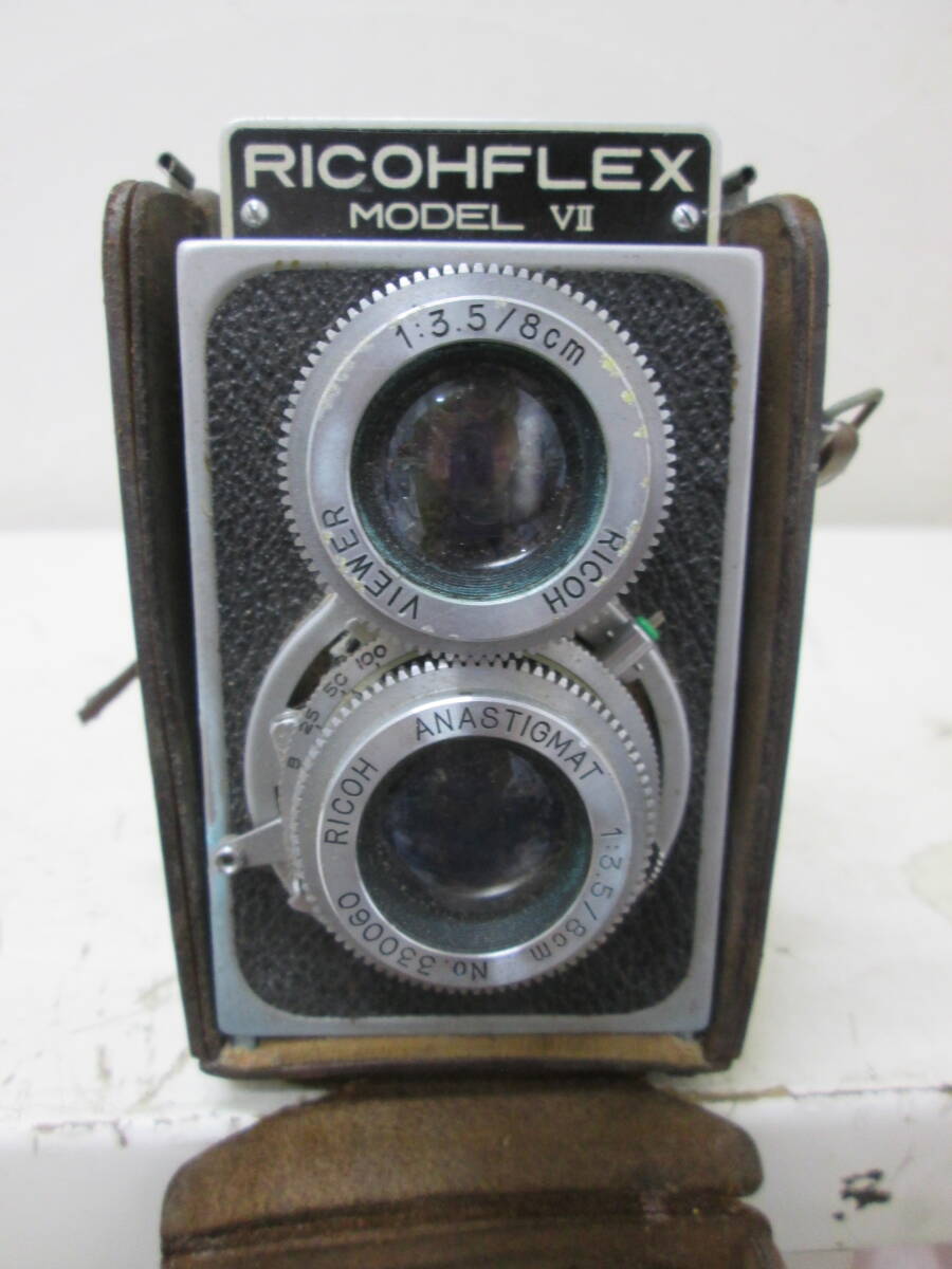 (90)♪RICOH リコー RICOHFLEX MODEL VII 二眼レフ フィルムカメラ 1:3.5 8cm ジャンク 現状品拍卖