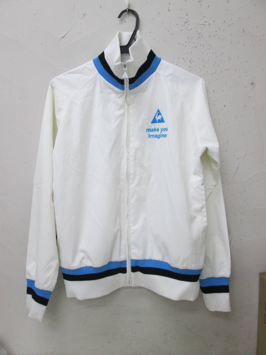 (90)♪le coq sportif GOLF ルコック ゴルフ レディース フルジップ ジャケット ロゴ刺繍 サイズL ホワイト拍卖