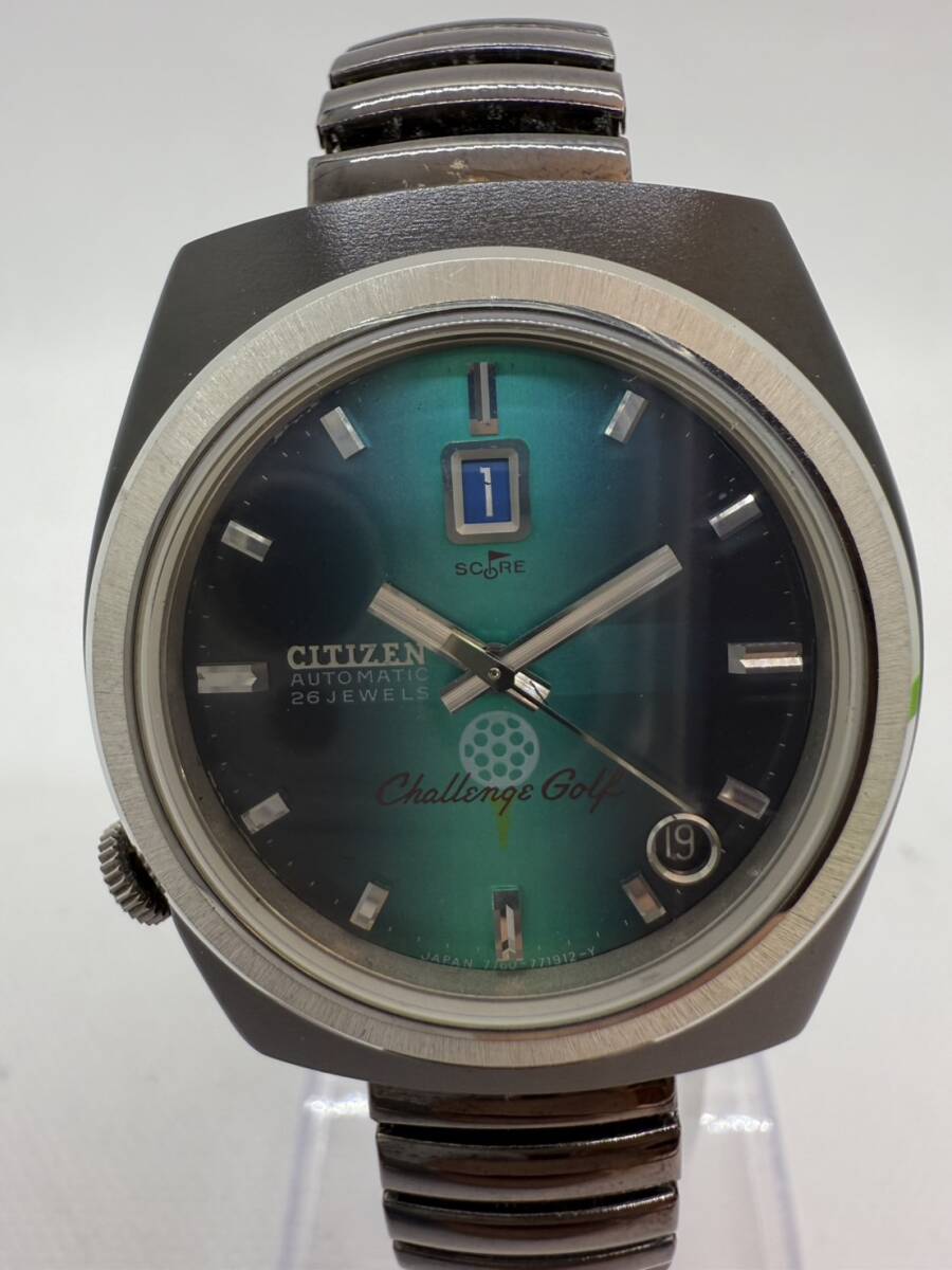 1円☆稼働☆【CITIZEN】シチズン チャレンジゴルフ メンズ腕時計 272-771109-K 手巻き アンティーク ヴィンテージ 激レア【NGK302】現状品拍卖
