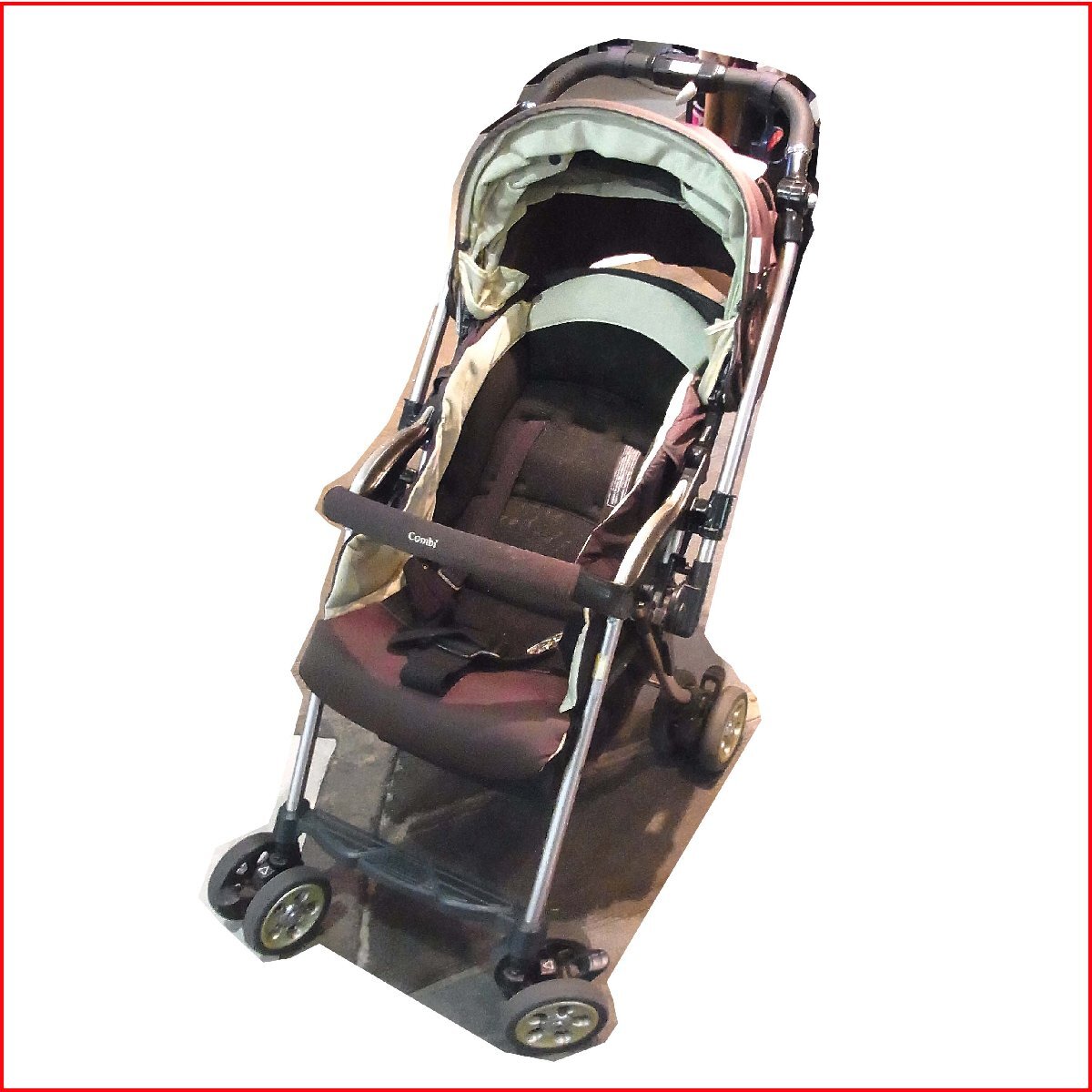 中古●コンビ●ベビーカー ホワイトレーベル 折りたたみ 1ヶ月~36ヶ月用 3歳まで ディアクラッセ XZ-600 札幌拍卖