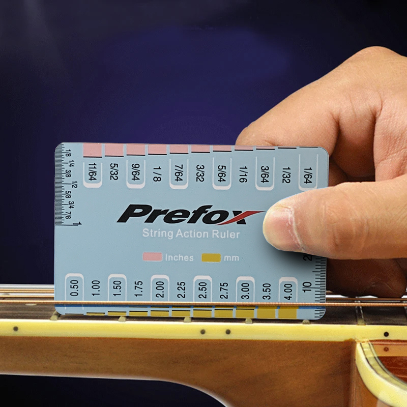 ストリングランゲージ弦高ピッチルーラー 【ライトブルー】弦高などの計測や調整用 x1枚拍卖